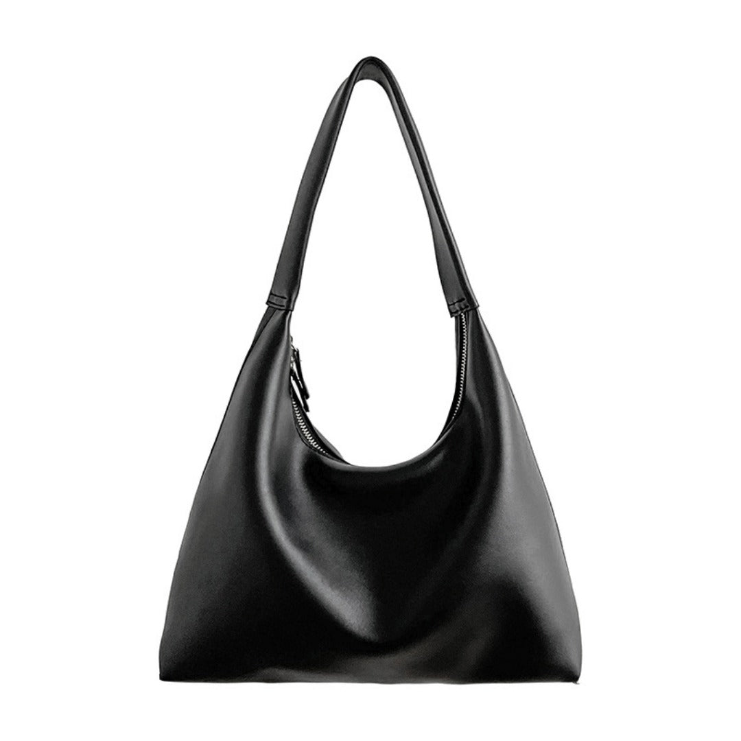 Bolso hobo sencillo y versátil para mujer, bolso hobo de piel suave, bolso de hombro retro 