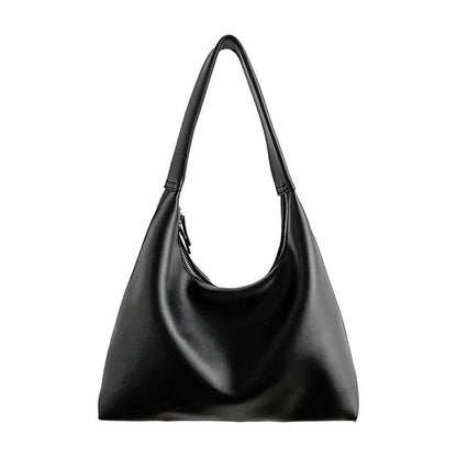 Bolso hobo sencillo y versátil para mujer, bolso hobo de piel suave, bolso de hombro retro 