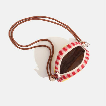 Toddler purse, cute shopping crossbody bag, mini round cake bag girl, cartoon embroidery small crossbody bag, travel change bag girl