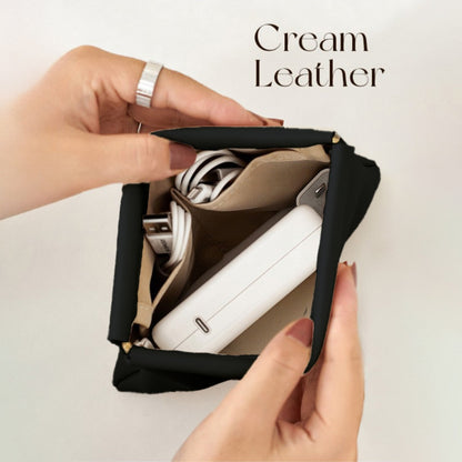 Automatic closing data cable, earphone portable storage bag, lipstick key, cosmetics portable small bag,