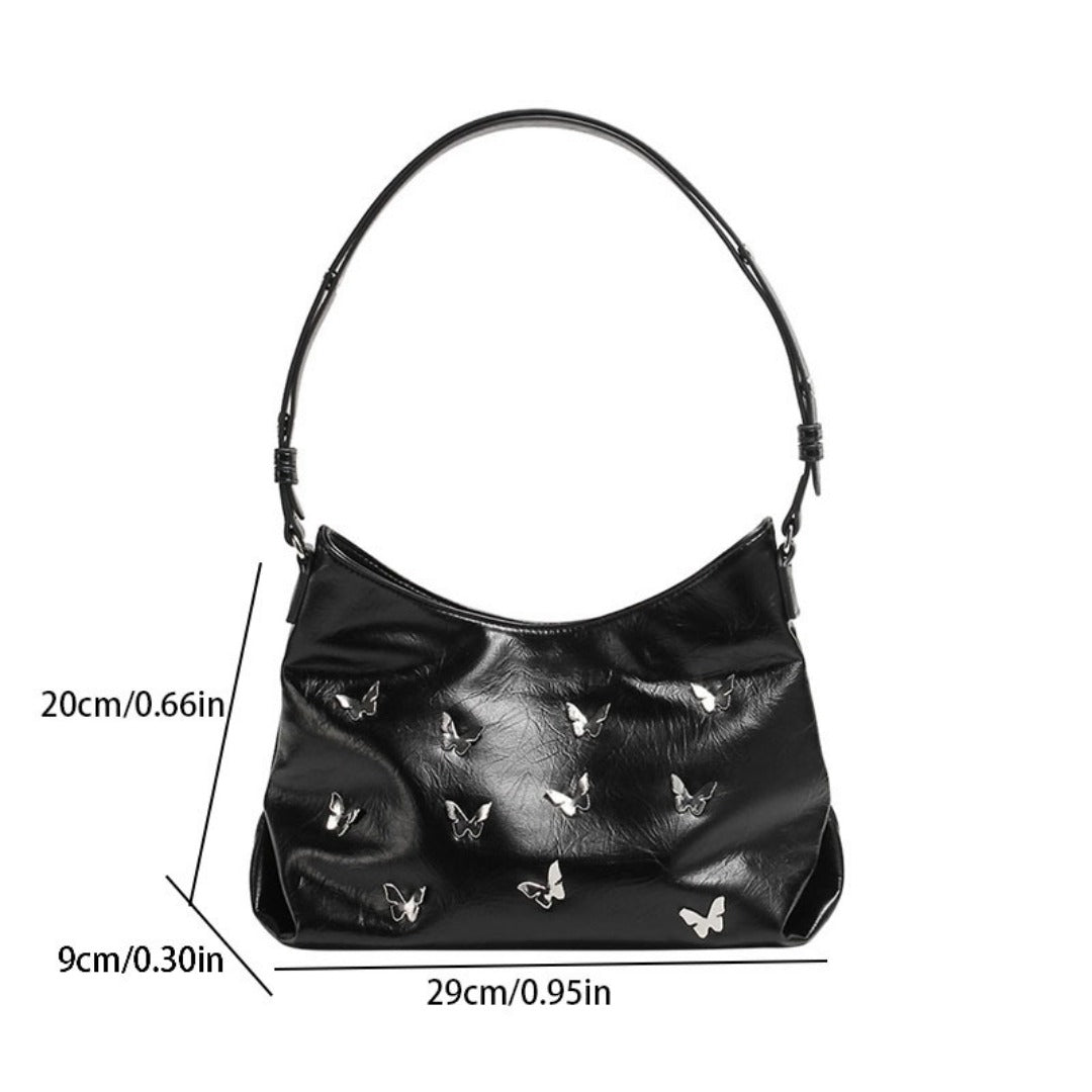Bolso de hombro texturizado y elegante – Bolso tote con lazo moderno para mujer, bolso hobo versátil, compañero diario portátil 