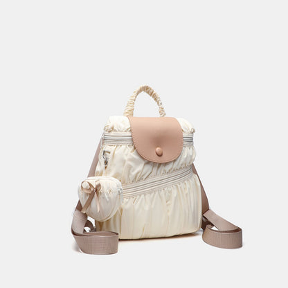 Elegant Folded Hobo Bag Ladies - Lightweight Large Capacity Shoulder Bag & Casual Cloth Crossbody Bag