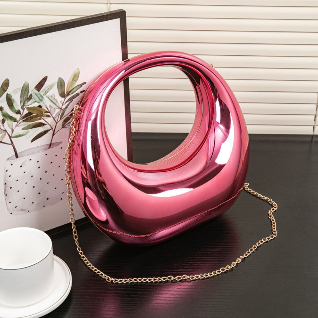 Elegante bolso de noche – Bolso de cena dorado y plateado, elegante neceser de maquillaje acrílico, bolso perfecto para graduación, bolso de fiesta y bolso de mano para bodas 