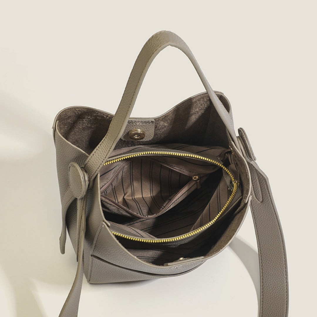 Early Autumn Women's Bag, Textured Crossbody Bucket Bag, Large Capacity Handheld Shoulder Bag