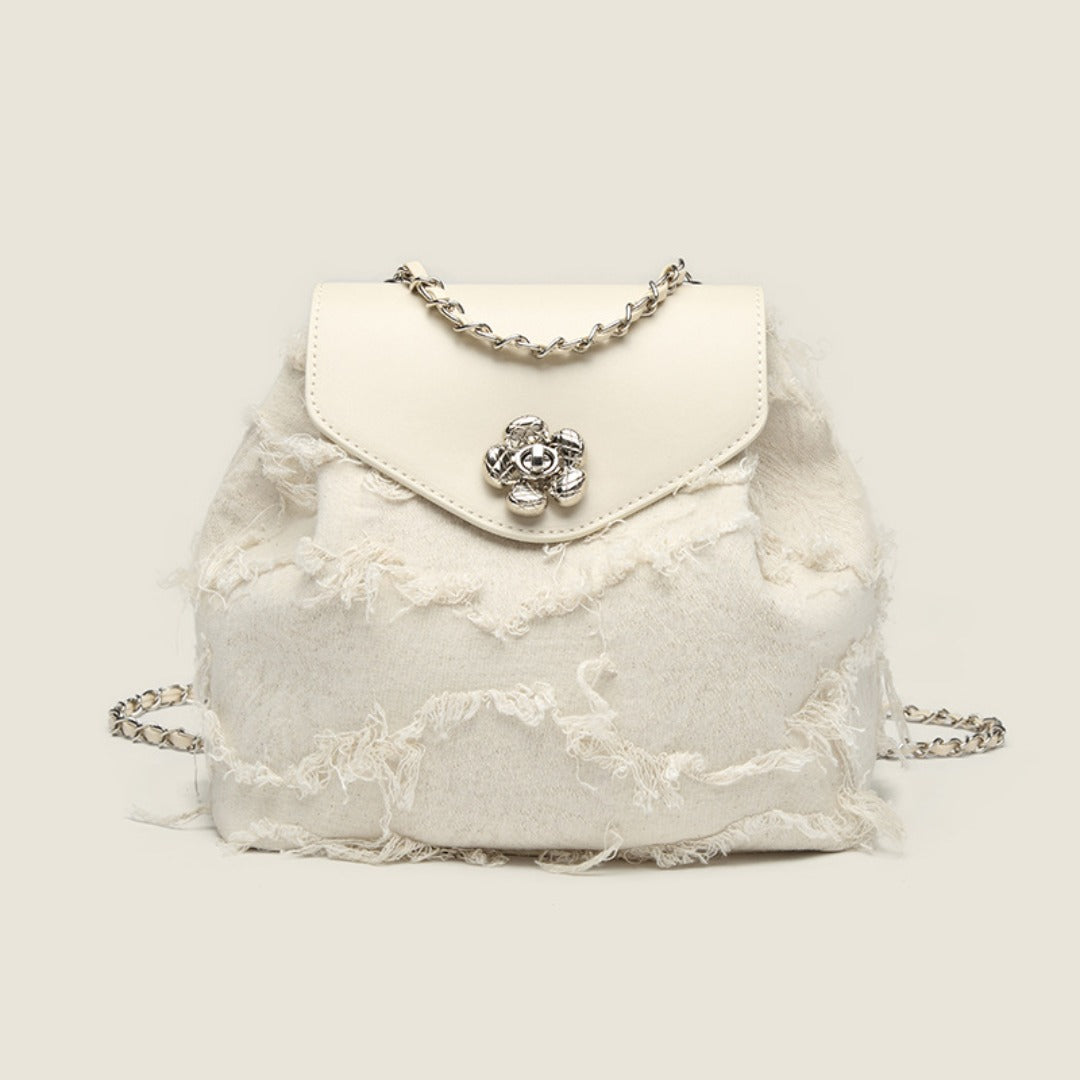 Mochila tipo bolso para mujer, mochila de cadena de diseño casual y moderno, mochila pequeña de hombro 