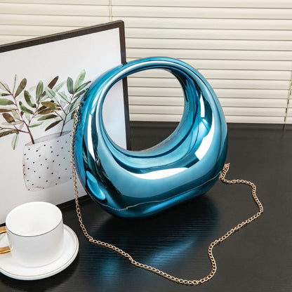 Elegante bolso de noche – Bolso de cena dorado y plateado, elegante neceser de maquillaje acrílico, bolso perfecto para graduación, bolso de fiesta y bolso de mano para bodas 