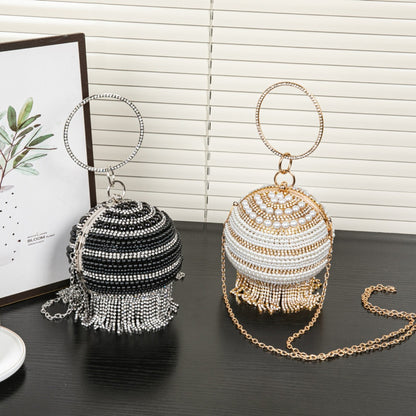Bolso pequeño y redondo, bolso de vestir versátil, bolso de noche esférico, bolso de noche formal para mujer, bolso de graduación, bolso de fiesta, bolso de mano para graduación, bolso de boda 
