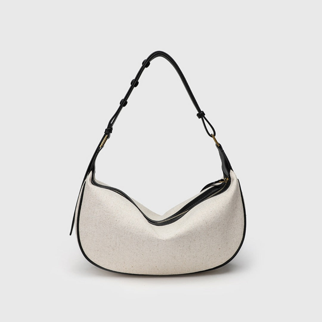 Bolso Hobo sencillo y elegante: bolso de hombro informal y versátil, perfecto para otoño e invierno. Bolso de lona para llevar bajo el brazo. 