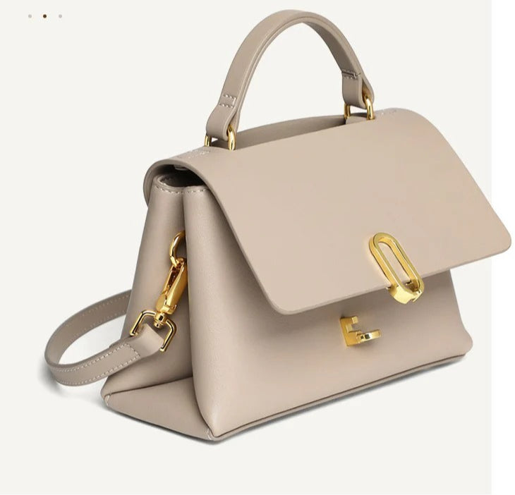 Bolso bandolera de piel auténtica para mujer