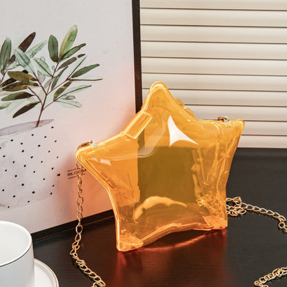 Bolso de noche con cadena de pentagrama plateado, monedero pequeño de acrílico, monedero para llaves y pintalabios, bolso bandolera para fiesta, bolso de fiesta, bolso de mano para graduación, bolso de boda 