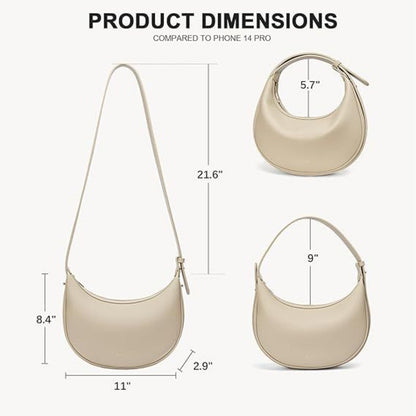 Bolso de media luna, bolso de hombro ajustable, bolso hobo para mujer 