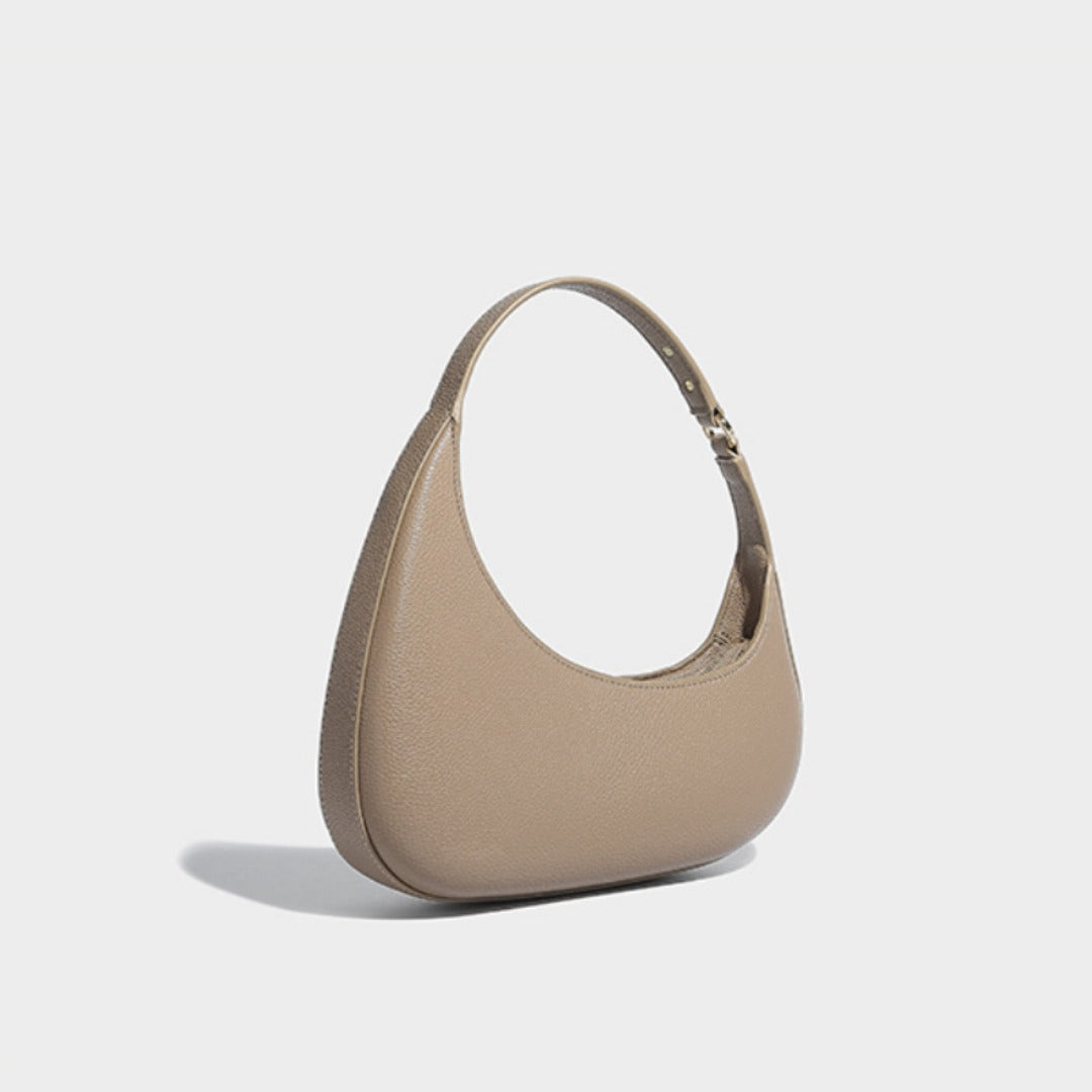 Bolso de diseño de moda con forma de media luna irregular, bolso de hombro, bolso hobo único para mujer 