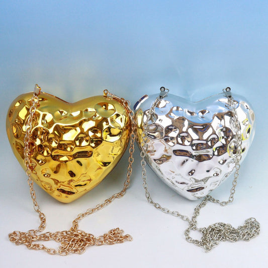 Mini bolso en forma de corazón – Elegante clutch de cadena de acrílico pericardio, perfecto para fiestas, graduaciones, bodas y salidas nocturnas – Elegante bolso de noche 