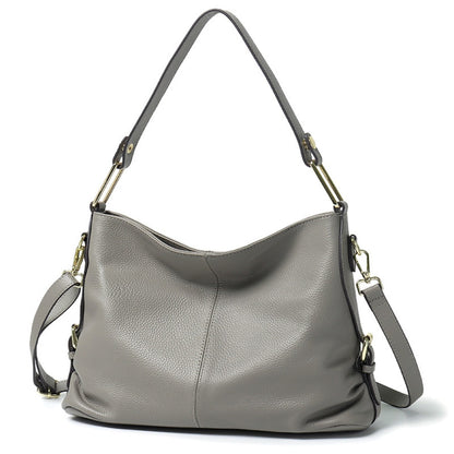 Elegante bolso de piel auténtica - Bolso hobo y bolso bandolera de piel con estilo 