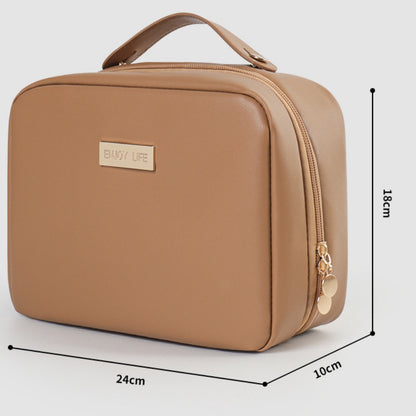 Makeup Bag Organizers, PU Square Portable Cosmetic Bag, Cosmetic Storage Bag, Portable Travel Large-capacity Wash Bag, Makeup Bag with Compartments,