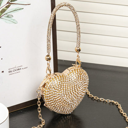 Bolso de cena con pedrería, mini bolso en forma de corazón, bolso pequeño y exquisito con brillo, bolso de gala, bolso de graduación, bolso de fiesta, bolso de mano para graduación, bolso de noche para boda 