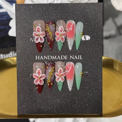 Handmade Press on Nails Boutique Premium Nail Removable Nail Sticker Sweet