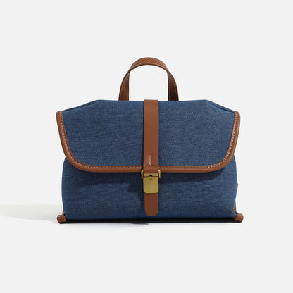 Bolso bandolera vaquero, bolso informal de lona para mujer, bolso tote cuadrado 