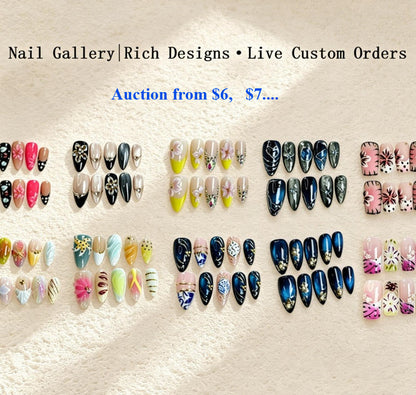 Handmade press on nails 30% off Claim code: XVDNC99FJRBZ