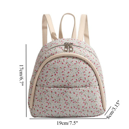 Mini retro floral small backpack, mini girl fashion backpack, small backpack purse for girls teens women