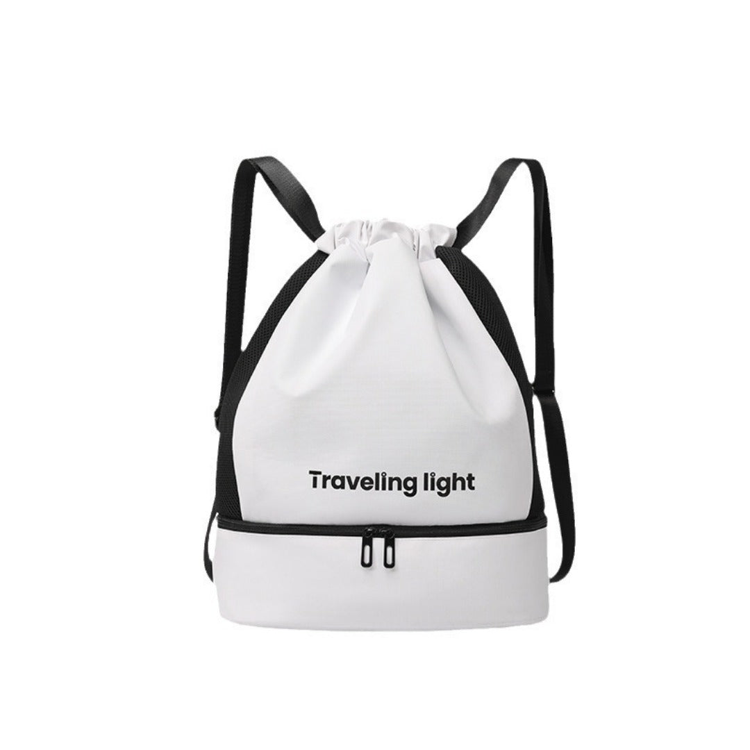 Mochila deportiva, mochila de natación con compartimentos para ropa seca y húmeda, mochila portátil impermeable para viajes cortos 