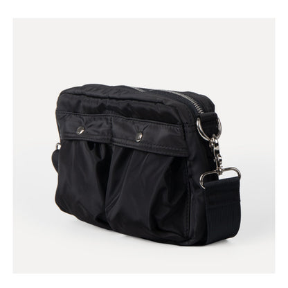 Women's bag simple tooling shoulder Crossbody bag, small pleated stylish casual nylon bag, small square purse