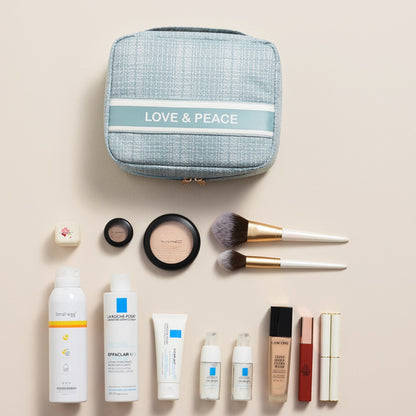 Makeup bags, smallSquare small travel storage bag, portable cosmetic bag,
