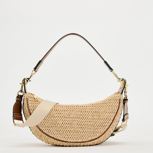 Bolso Hobo Chic de Verano para Mujer – Bolso bandolera versátil y a la moda, elegante bolso pequeño tejido a mano para llevar en la axila 