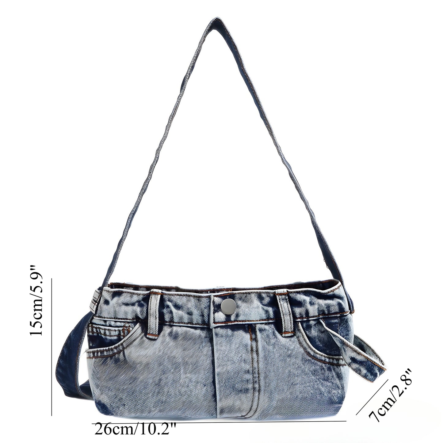 Bolso bandolera pequeño de mezclilla para mujer, bolso bandolera retro de verano, bolso hobo azul patchwork 