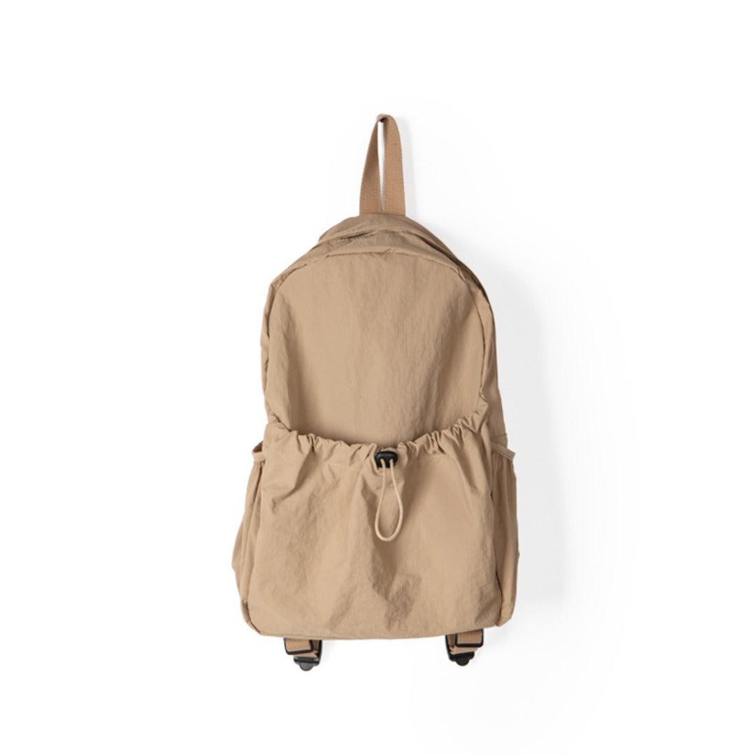 Mochila impermeable con cordón ajustable para mujer, versátil y ligera, ideal para viajes, con gran capacidad para libros y libros. Mochila de nailon ligera. 