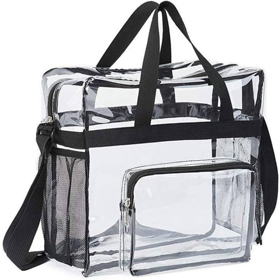 Bolsa de mano transparente de PVC de gran capacidad, bolsa de viaje portátil para lavado en frío, 