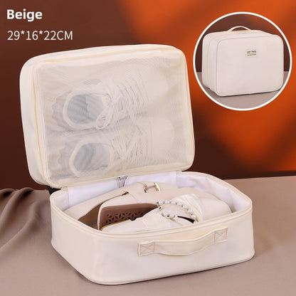 Double-layer partition shoe storage bag, outdoor travel travel supplies shoe bag, sports fitness waterproof shoe storage bag