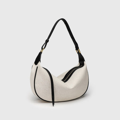 Bolso Hobo sencillo y elegante: bolso de hombro informal y versátil, perfecto para otoño e invierno. Bolso de lona para llevar bajo el brazo. 