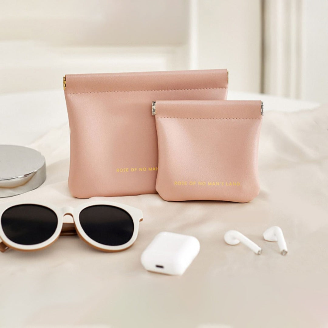 Automatic closing data cable, earphone portable storage bag, lipstick key, cosmetics portable small bag,