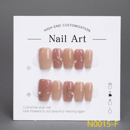 Uñas cuadradas cortas con gotas de agua en 3D 