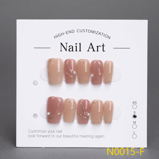 Uñas cuadradas cortas con gotas de agua en 3D 