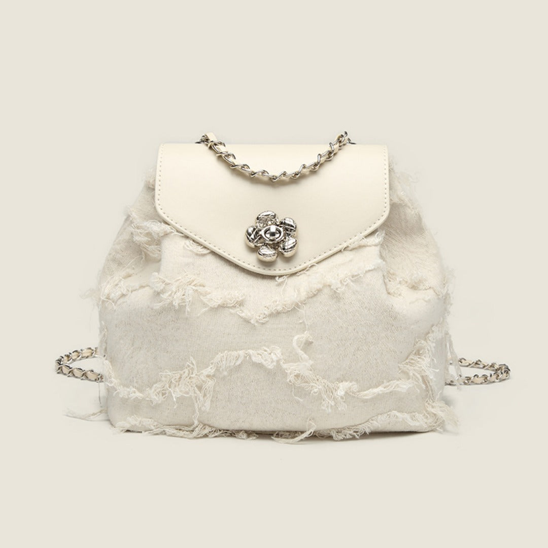 Mochila tipo bolso para mujer, mochila de cadena de diseño casual y moderno, mochila pequeña de hombro 