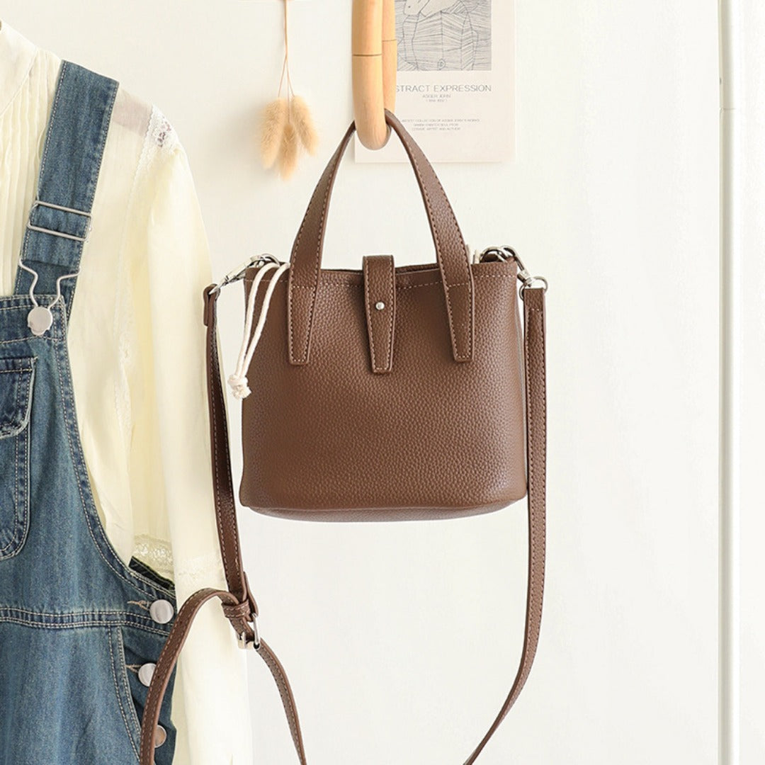 Premium Textured Bucket Bag - Retro Stylish Handbag & Fashion Versatile Shoulder Crossbody Bag
