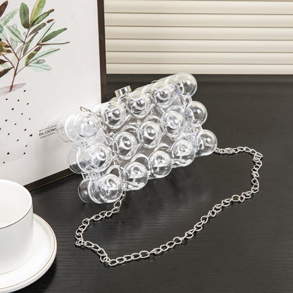 Bolso acrílico, bolso bandolera de lunares para fiesta, bolso de fiesta, bolso de mano para graduación, bolso de boda, bolso de noche, bolso para cena. 