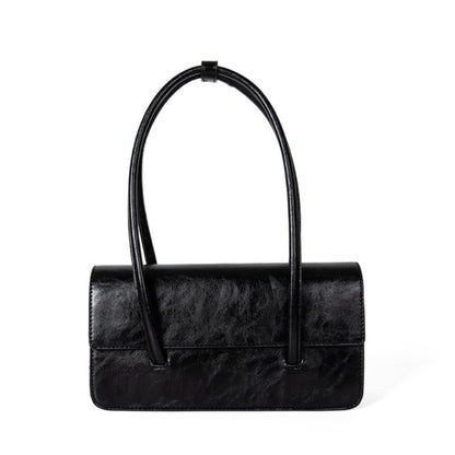 Bolso bandolera de piel encerada de diseño, elegante bolso tote, bolso de mano con asa superior para mujer 