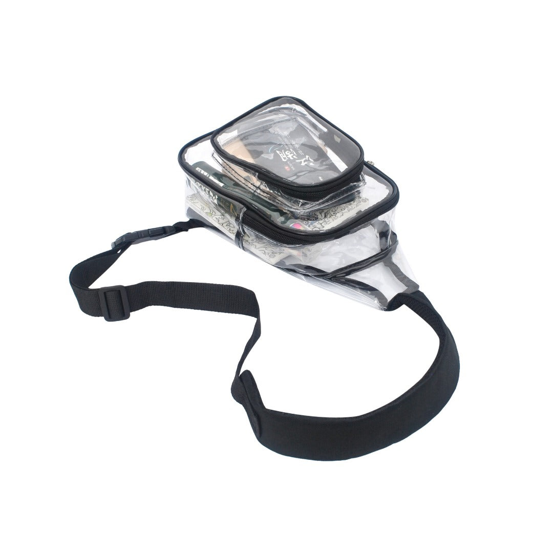 Bolso bandolera transparente de PVC, mochila de viaje para exteriores, bolso bandolera para gimnasio, riñonera transparente, riñonera cruzada. 