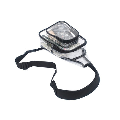 Bolso bandolera transparente de PVC, mochila de viaje para exteriores, bolso bandolera para gimnasio, riñonera transparente, riñonera cruzada. 