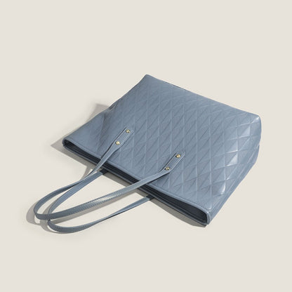 Women top handle purse, large capacity student tote bag, fashion handbag, texture solid color versatile shoulder bag