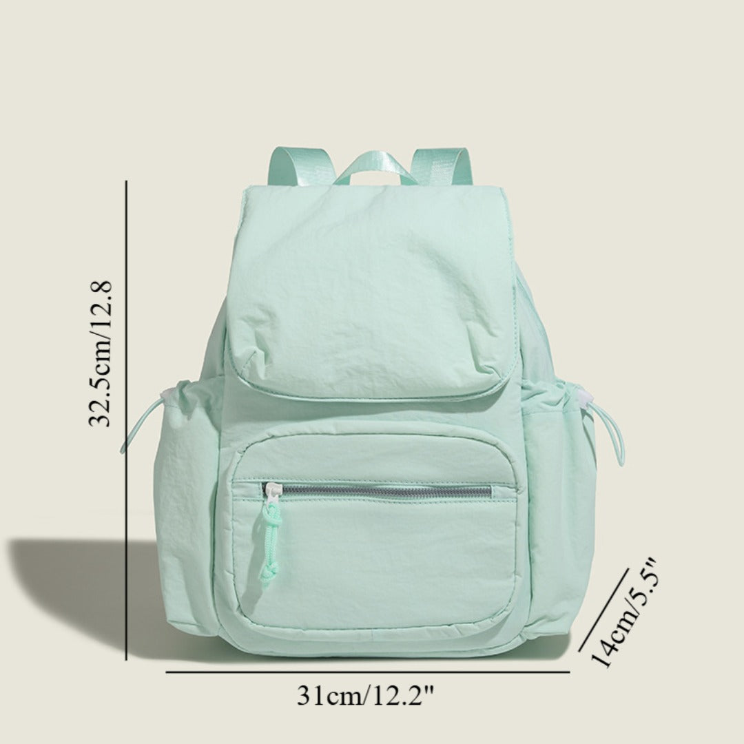 Mochila sencilla de nailon, mochila ligera de gran capacidad, ideal para ir a clase, para el tiempo libre, el deporte y los viajes. 