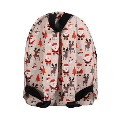 Mochila de nailon impermeable estampada, elegante mochila de viaje de gran capacidad para mujer, mochila de almacenamiento, 