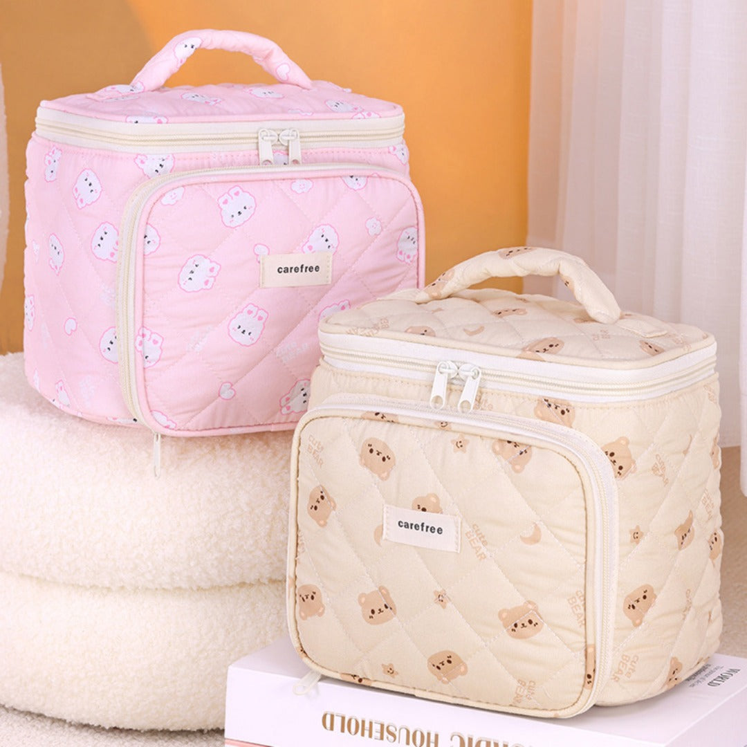 Multifunctional cosmetic bag, partition storage cosmetic bag, storage bag, travel portable toilet bag, makeup bag with compartments,