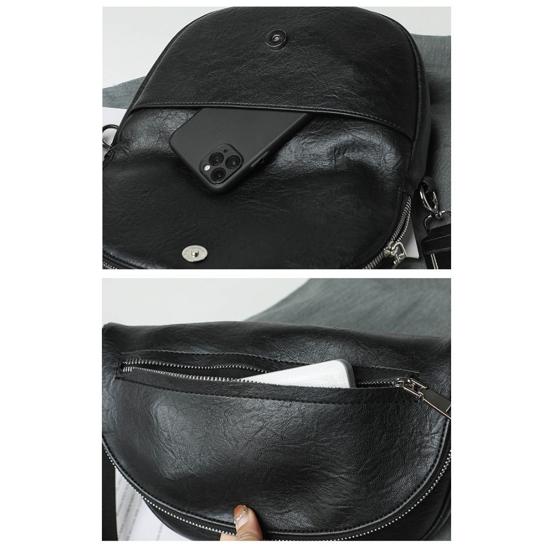 Elegante bolso bandolera pequeño – Bolso tipo silla de montar con múltiples bolsillos, perfecto para el uso diario de la mujer. 