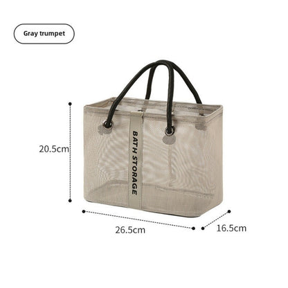 Bolsa de baño de malla, bolsa de baño con bolsillo de malla para artículos de aseo de natación, bolsa de baño para hombre, bolsa de almacenamiento grande 