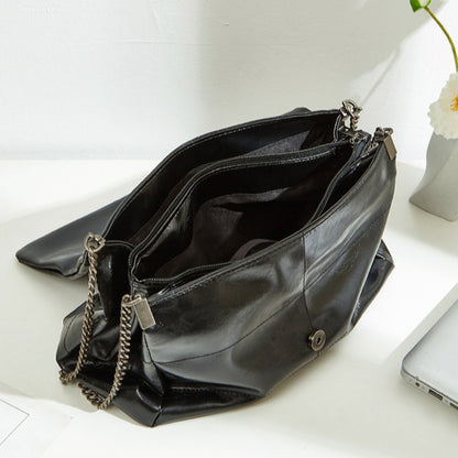 Crossbody shoulder quilted large capacity bag women, versatile commuter bag, chain crossbody bag, shoulder bag