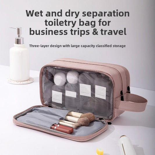 Cosmetic bag, business trip toiletries storage bag, three-layer dry and wet separation men's toilet bag, makeup bag organizer,Makeup bag with compartments,